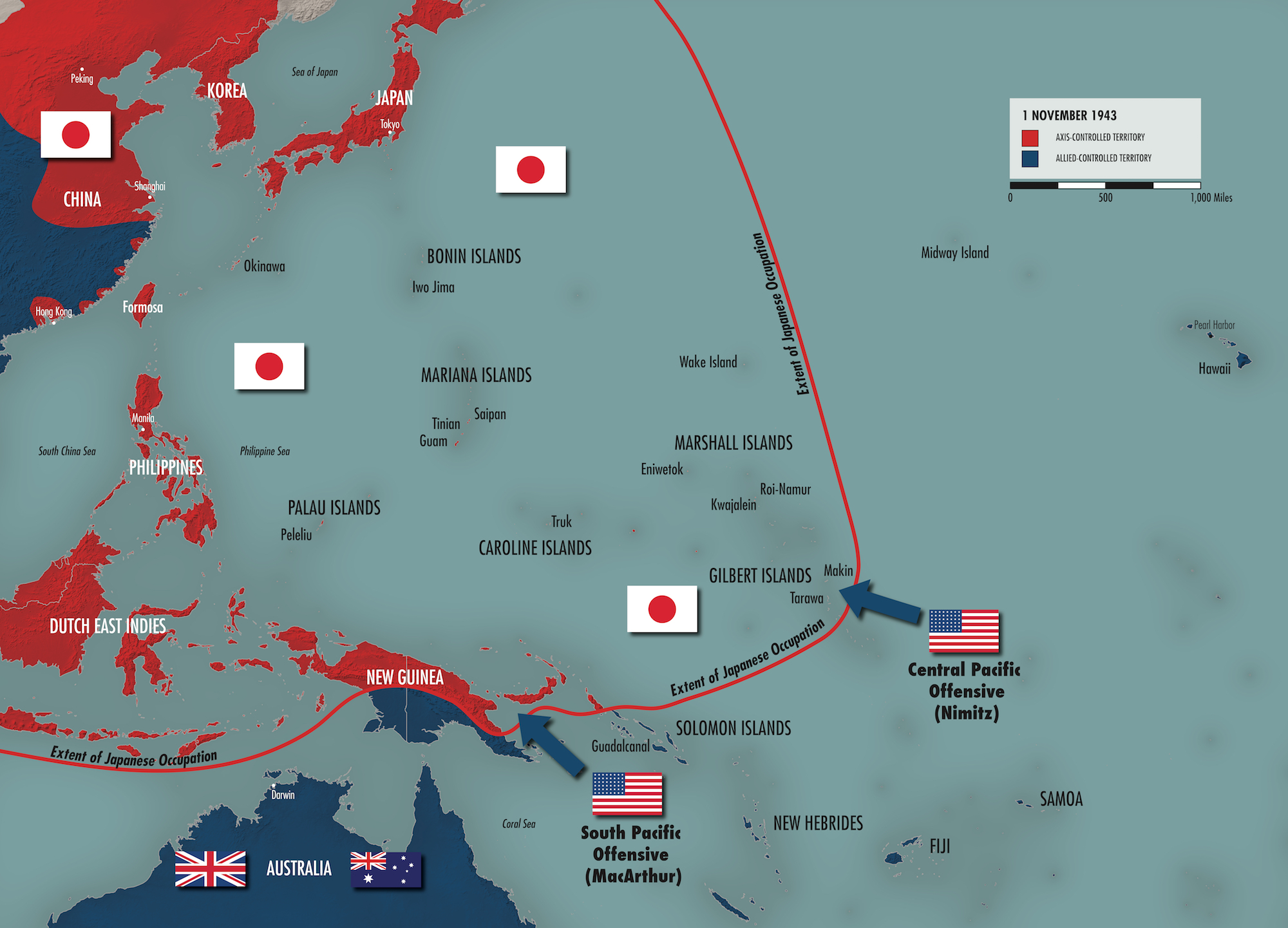 which was the last island that the allies captured before preparing to attack mainland japan?