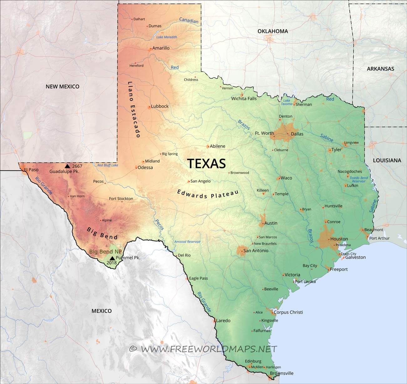 is texas west or east coast