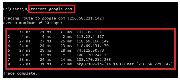 which protocol does the windows operating system use for tracert