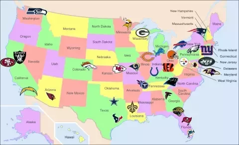 what states dont have nfl team