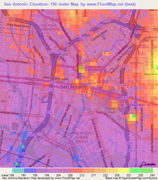 san antonio tx elevation