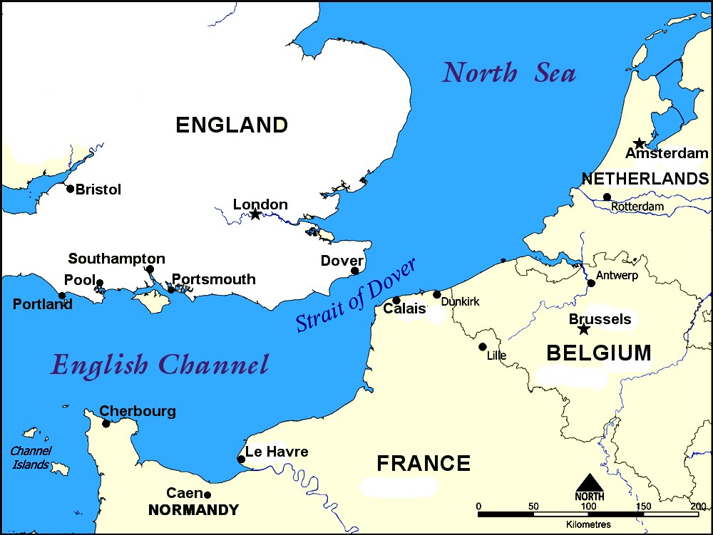 english channel width