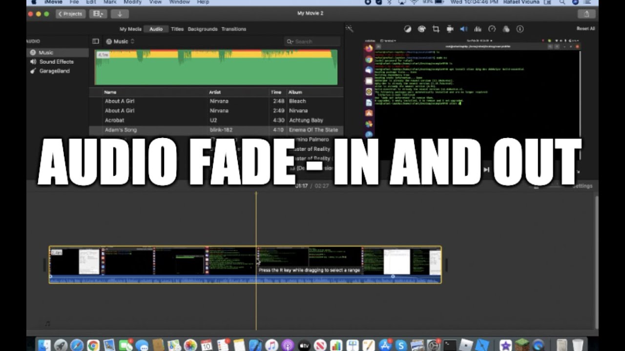 how to fade out music in imovie