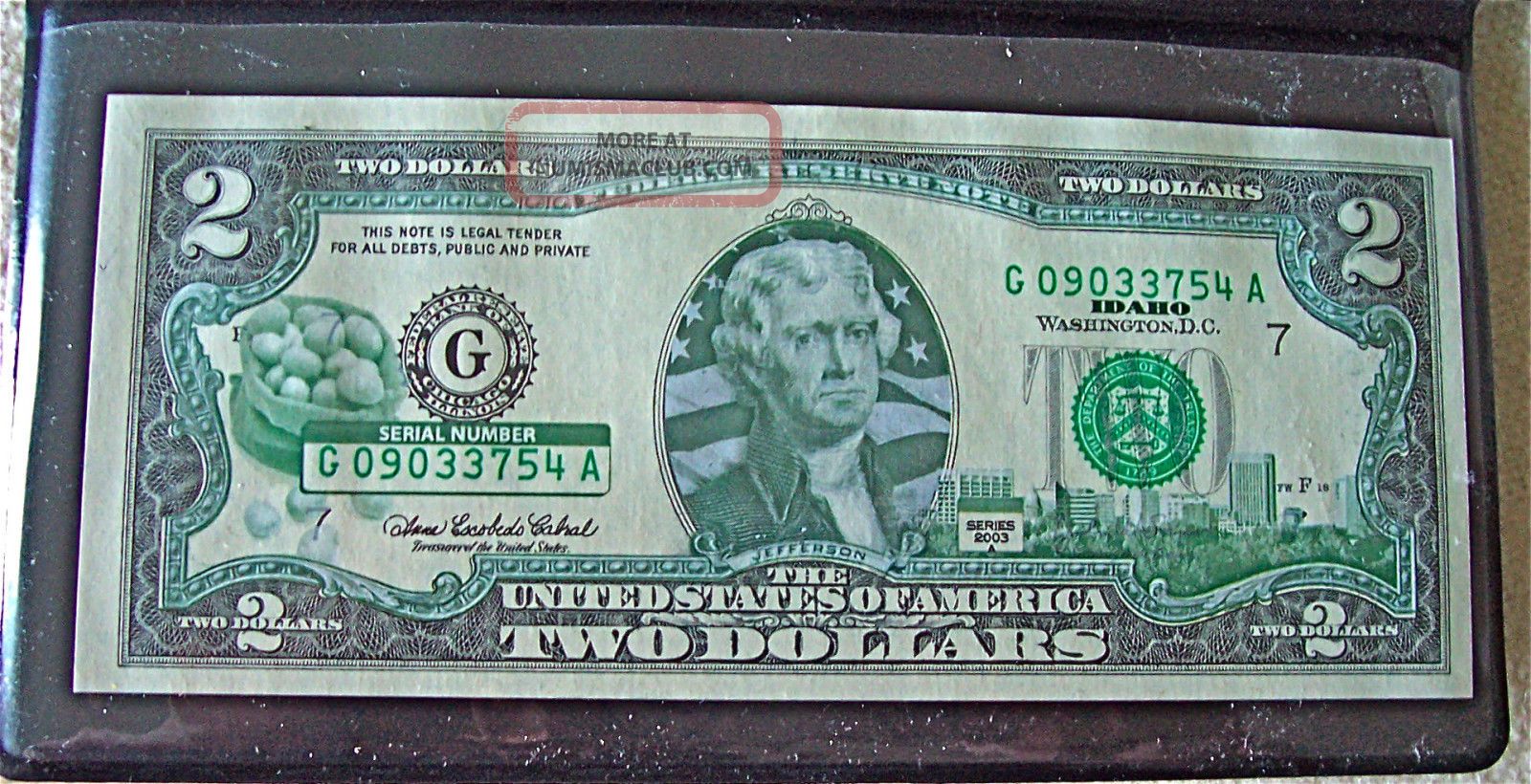 2003 two dollar bill value