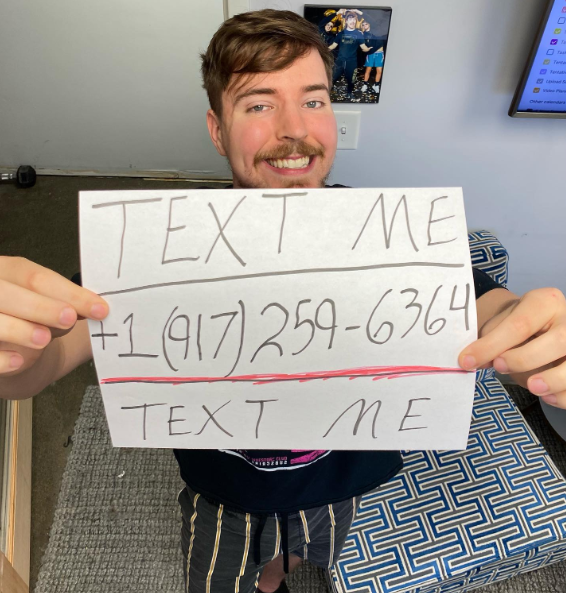 mrbeast phone number