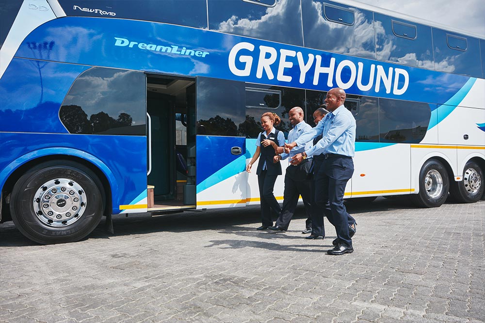 how many seats are on a greyhound bus