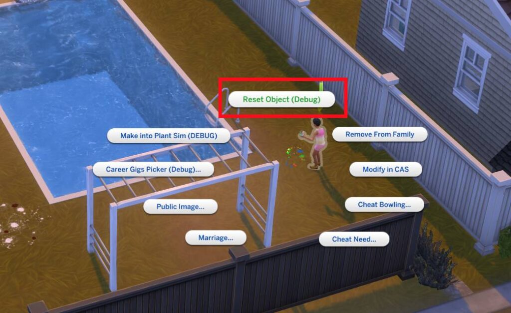 how to reset sims 4