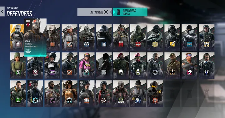 how many operators in siege