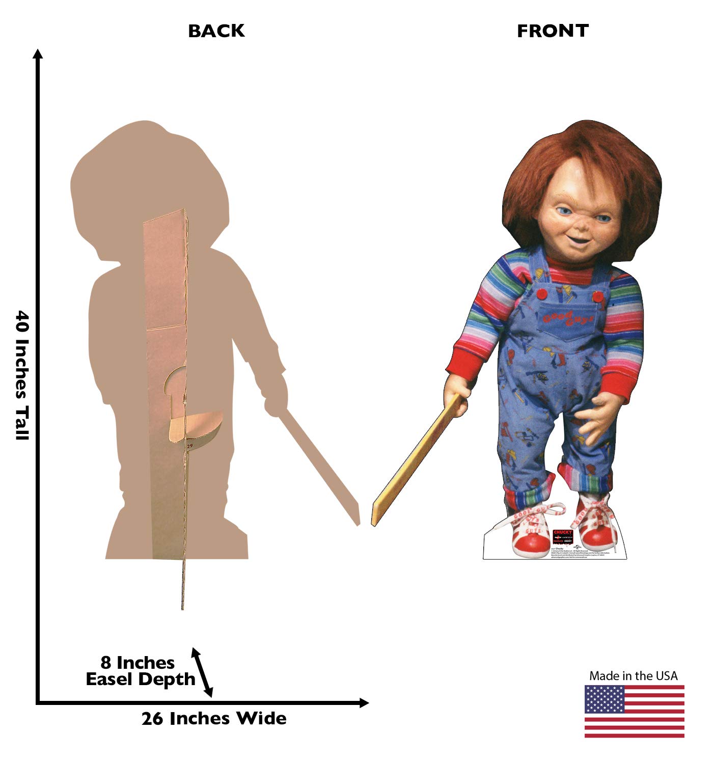 how tall is chucky doll