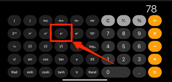 how to type exponents on phone