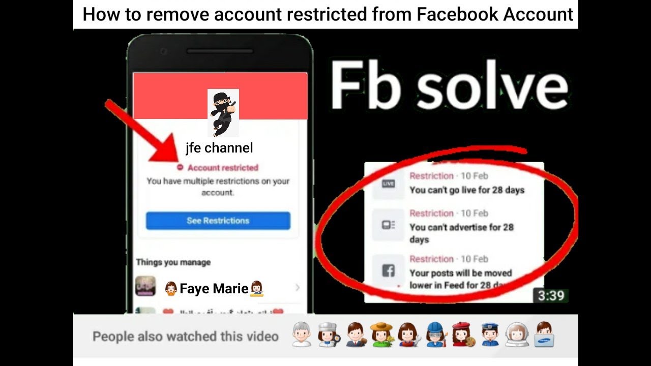 how to remove restriction on facebook