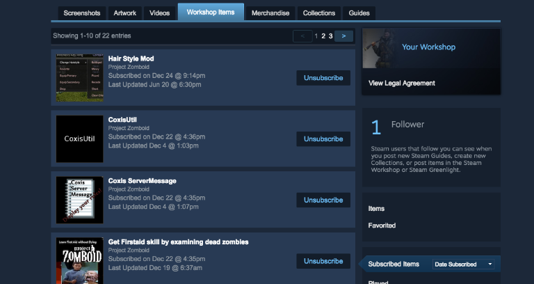 how to mass unsubscribe steam workshop