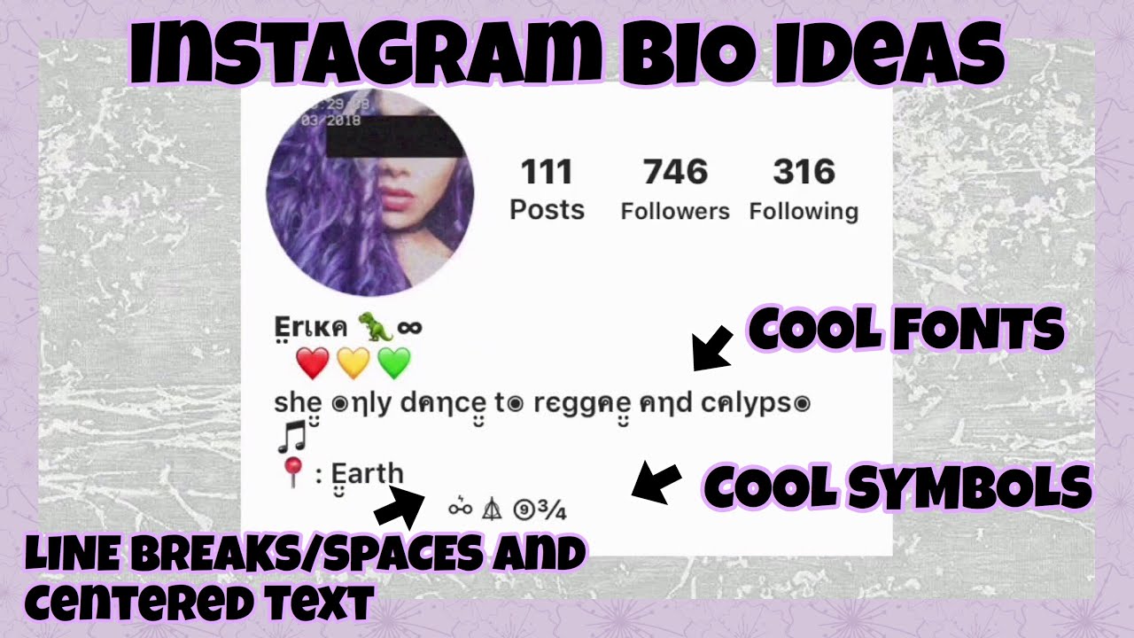 symbols for instagram bio