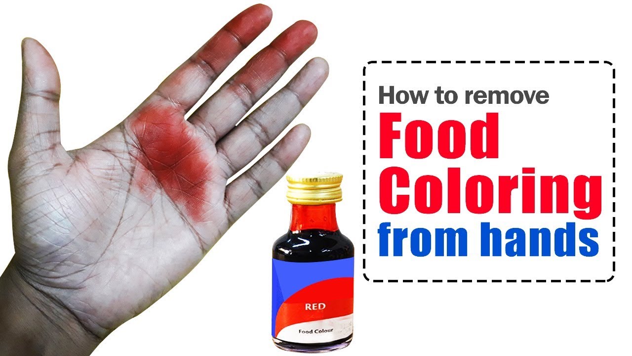 how to get food coloring off skin