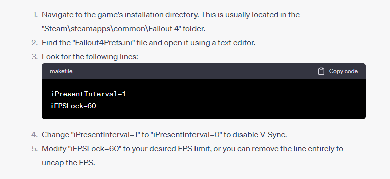 how to uncap fallout 4 fps