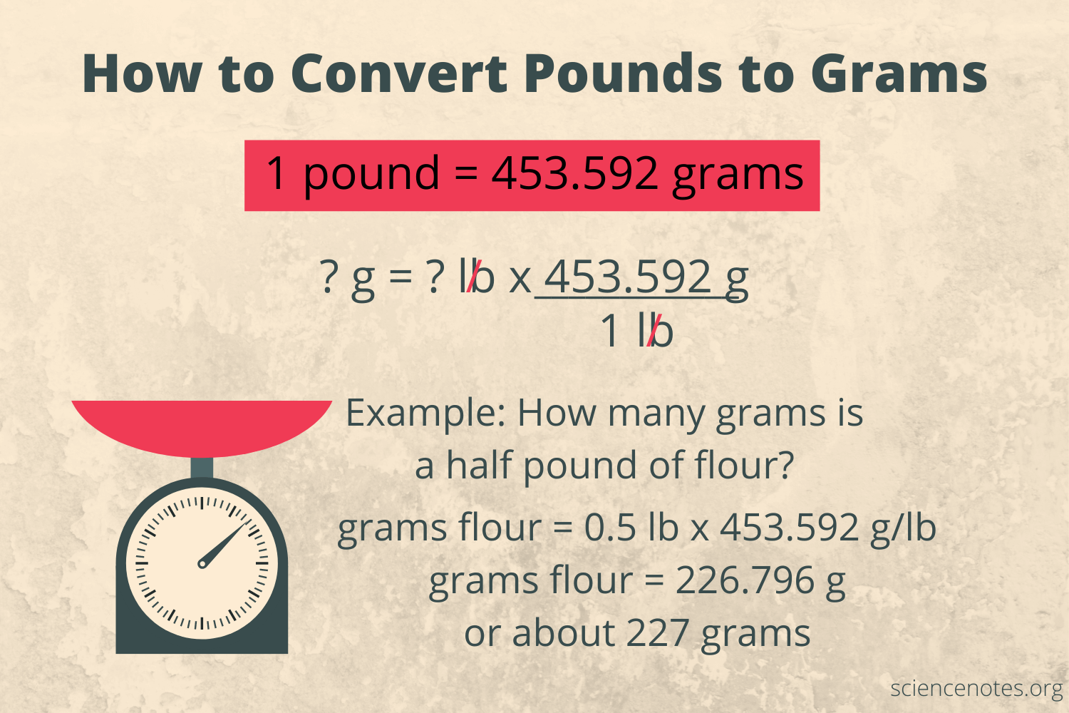 how many grams in a pound