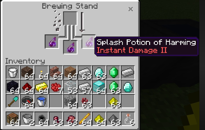 blindness potion minecraft