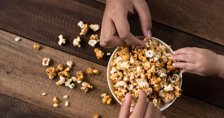 popcorn shell stuck in throat