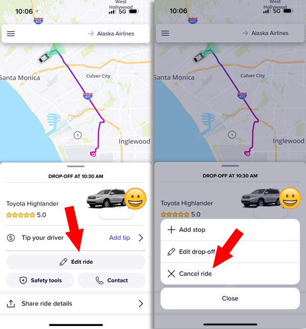 lyft cancel scheduled ride fee