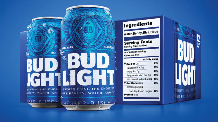 how much sugar is in a bud light