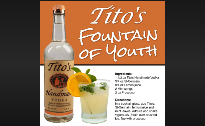 how many calories are in a shot of titos