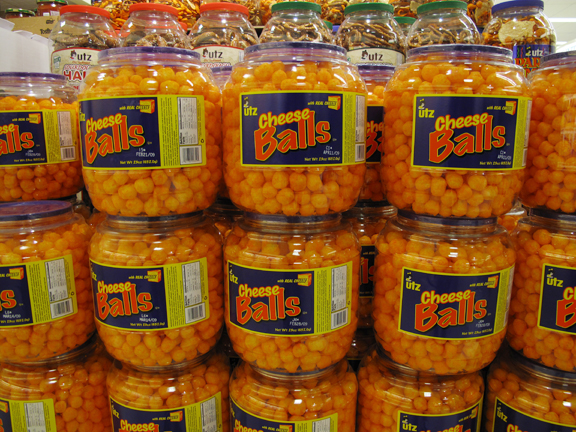 how many cheese balls are in a container