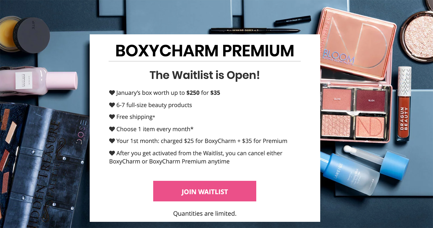 how long is the waitlist for boxycharm