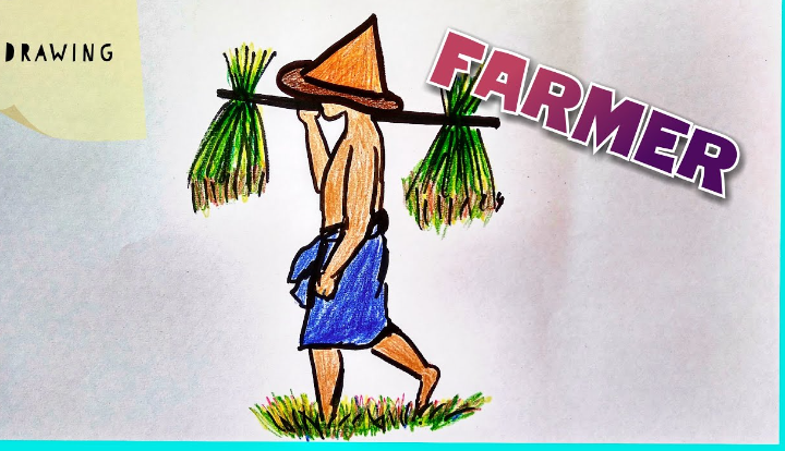 farmer drawing easy