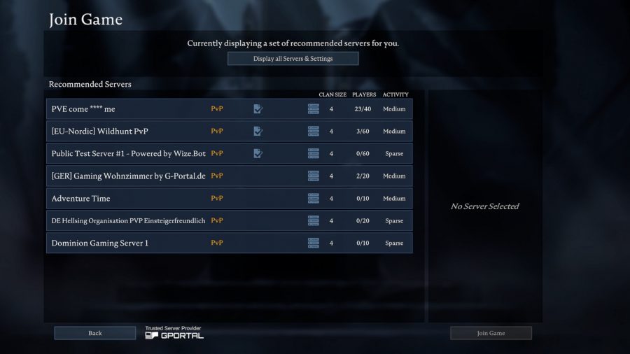 v rising private server settings