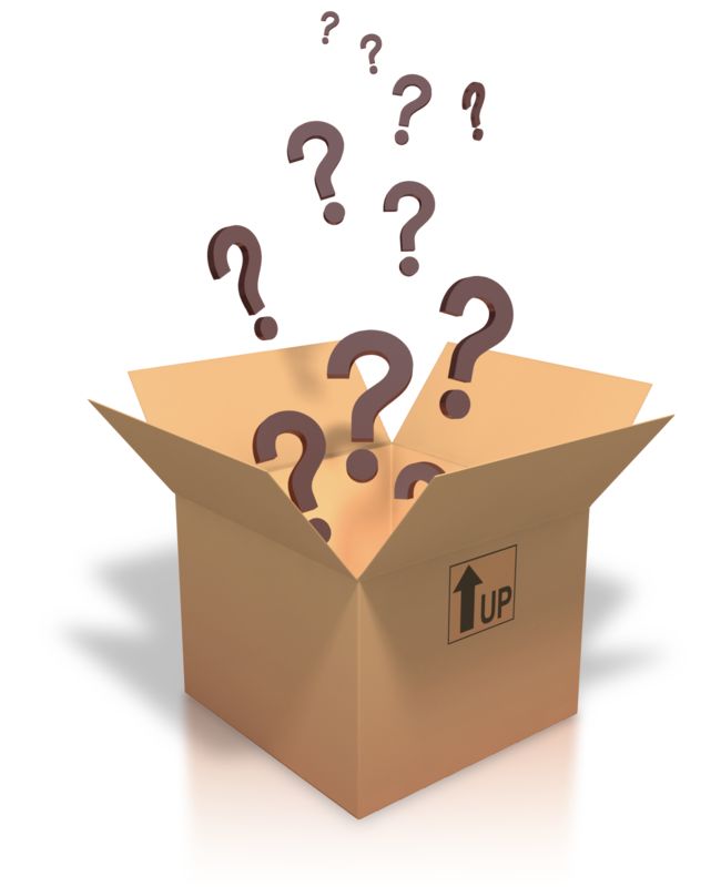 question mark in a box