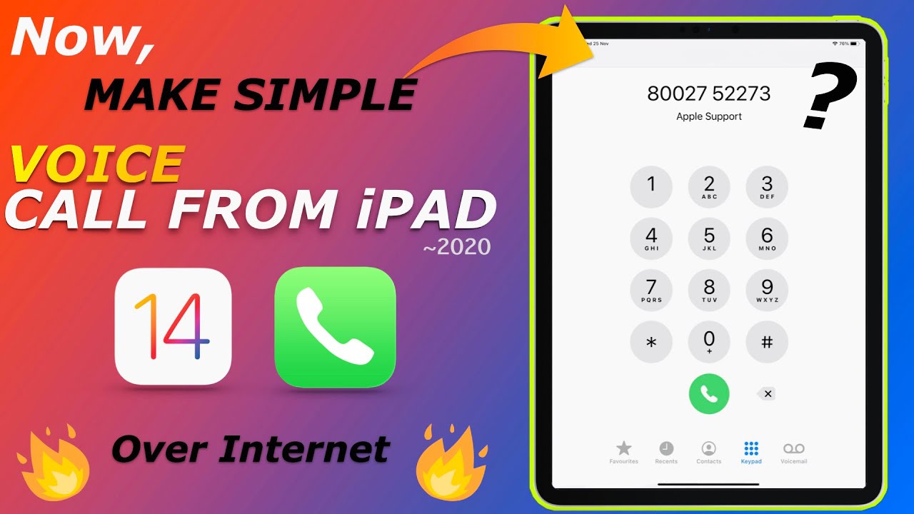 how to make phone calls from ipad using sim card