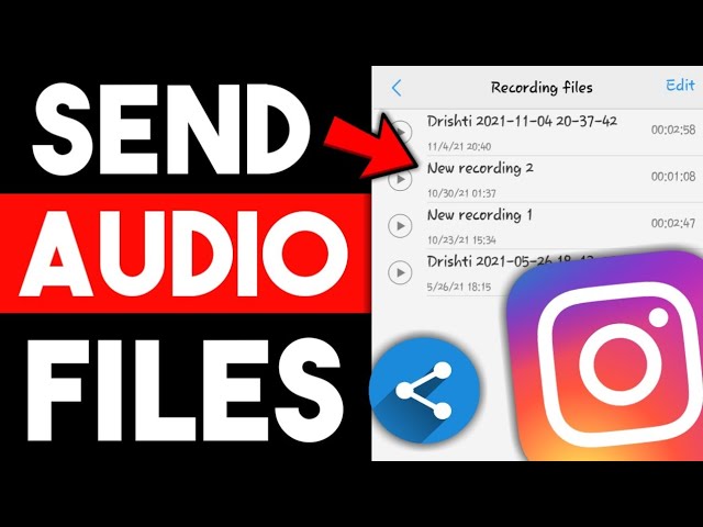 how to send audio file on instagram