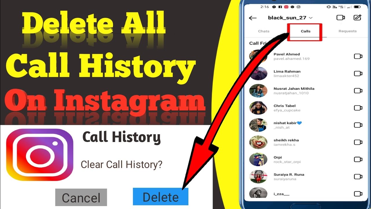 how to see instagram call history on iphone