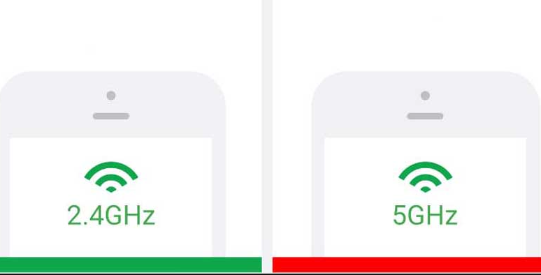 how to change 2.4ghz to 5ghz android