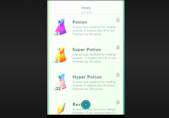 how to get more potions in pokemon go