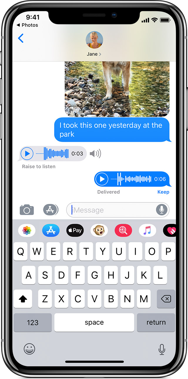 how to send audio message from iphone to android