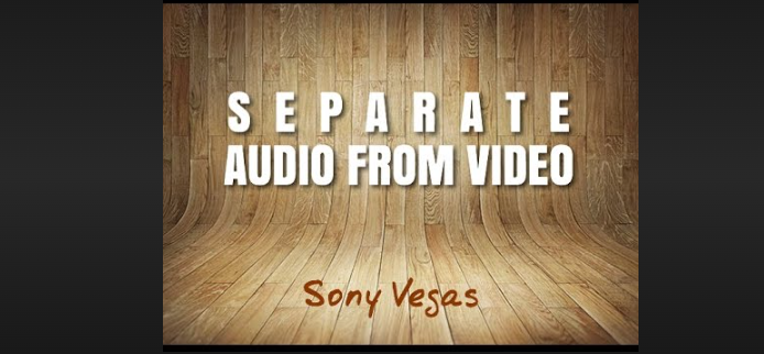 sony vegas pro remove audio from video