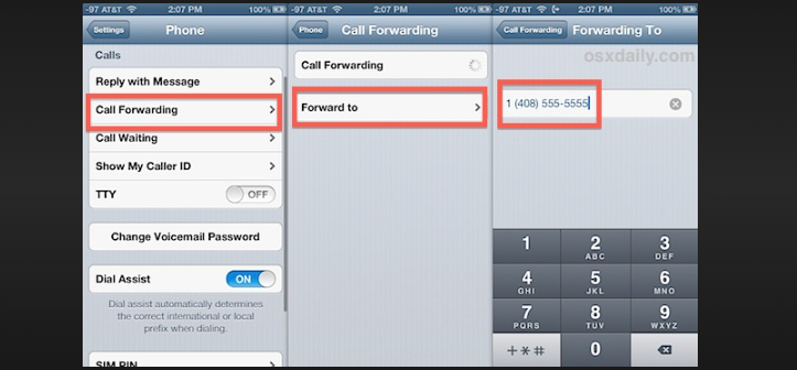 does call forwarding mean blocked