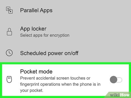 how do i turn off pocket mode