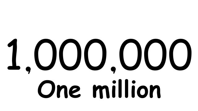 how many zero in 1 million