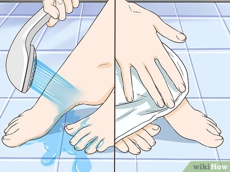 how to clean black stained feet