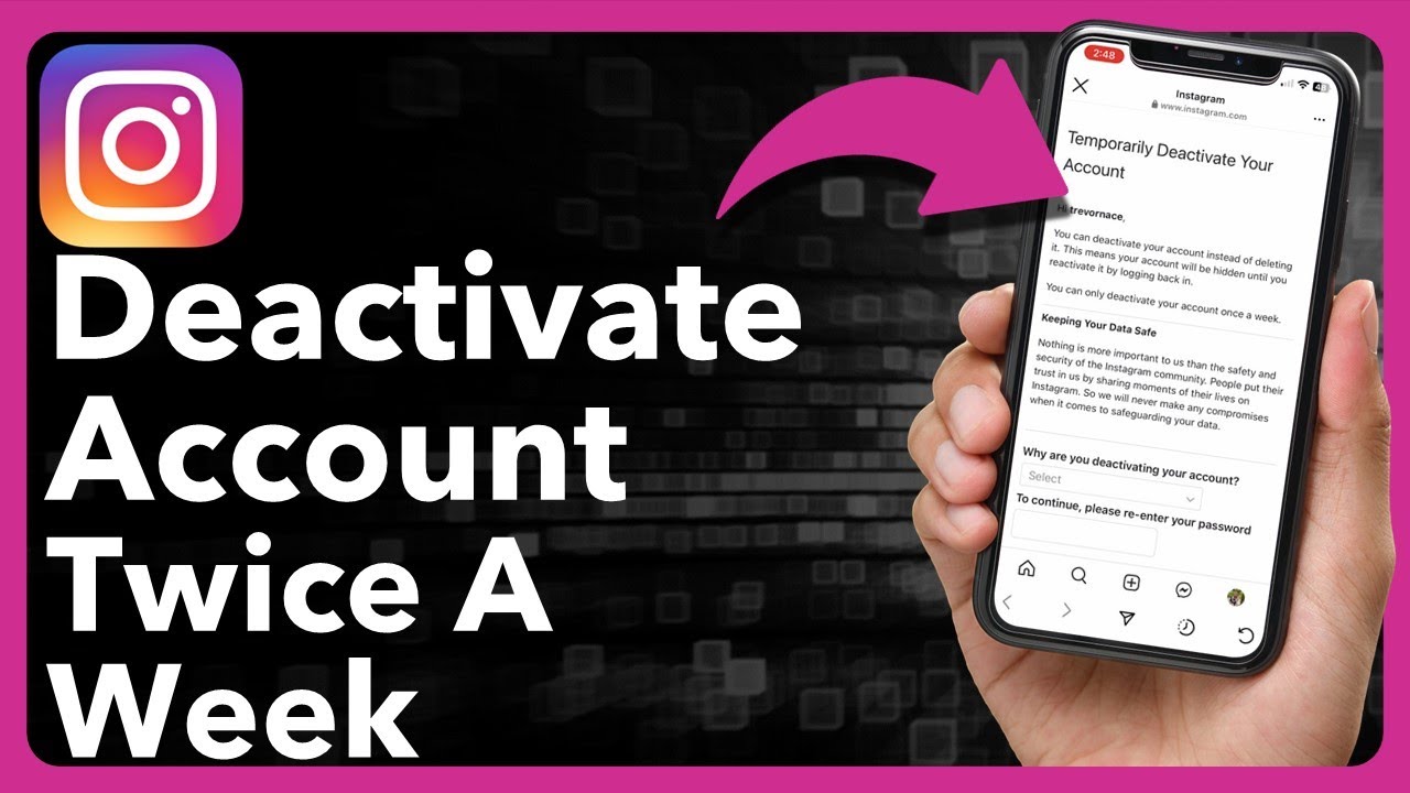 how to deactivate instagram account 2 times in a week