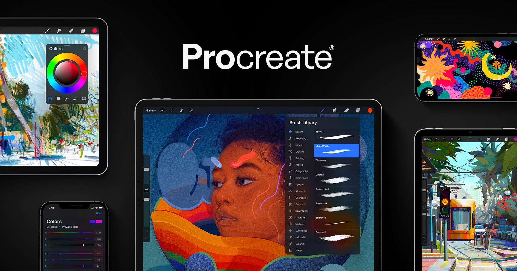 delete selection procreate