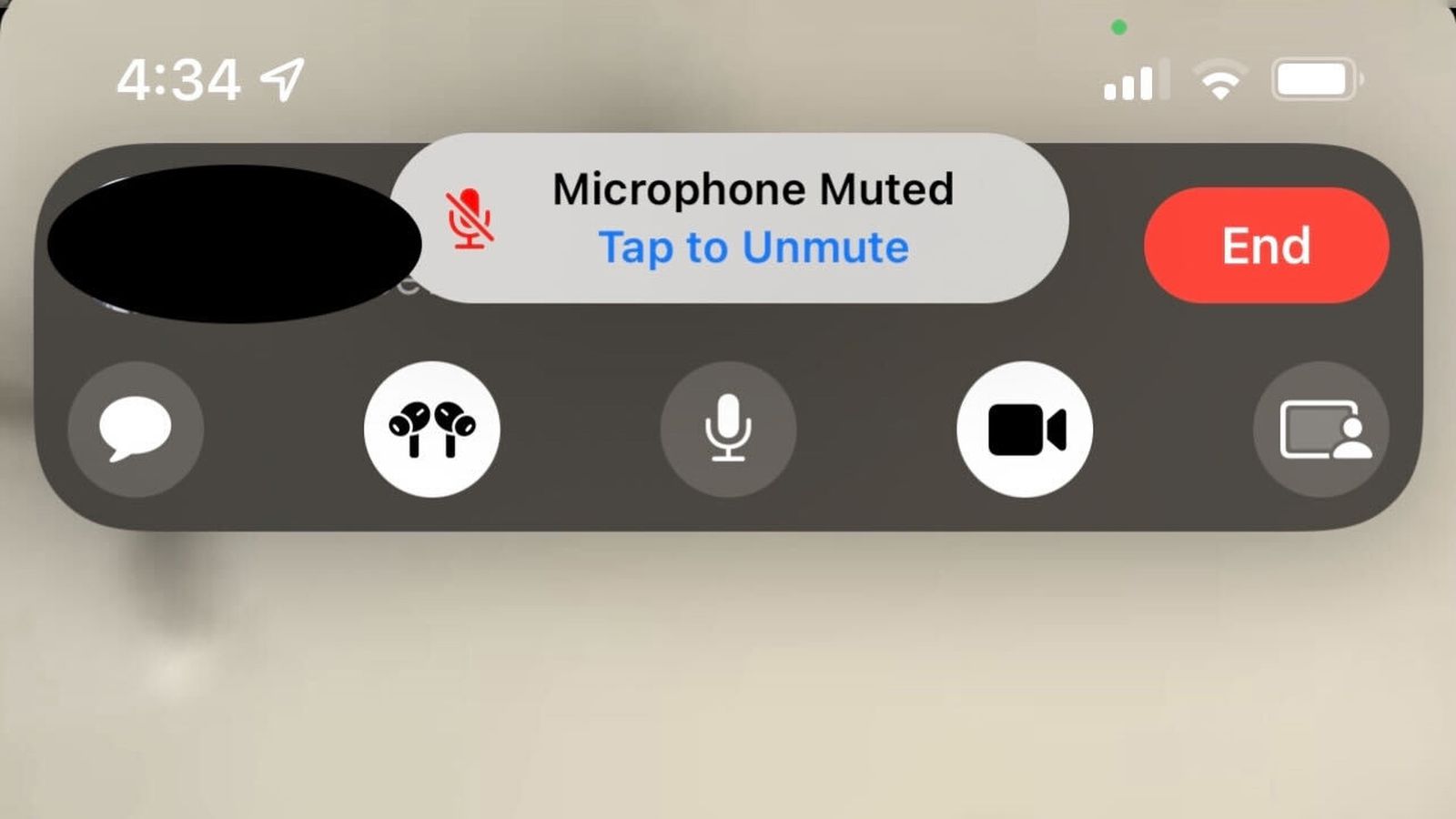 how to mute someone else on facetime