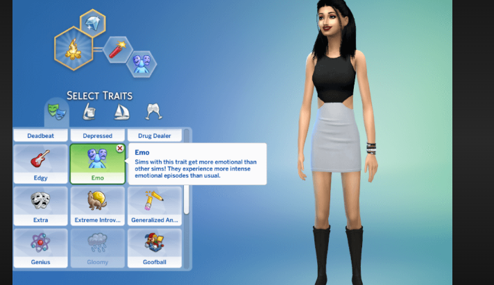 how to change traits sims 4